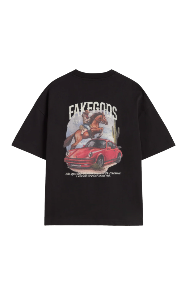 Polera Fakegods Horse Car Black