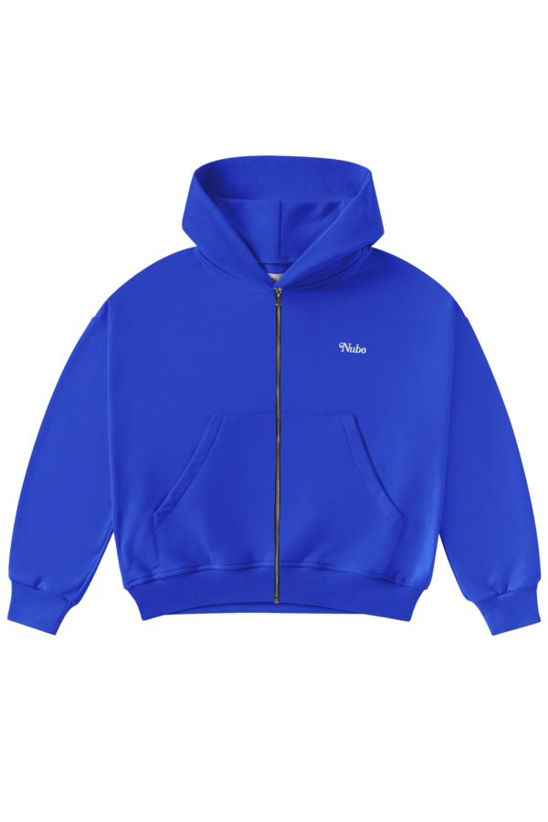 Poleron Nube Básico Zip Up Royal Blue