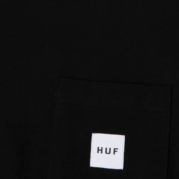 Polera HUF SET Box Logo Pocket Negra