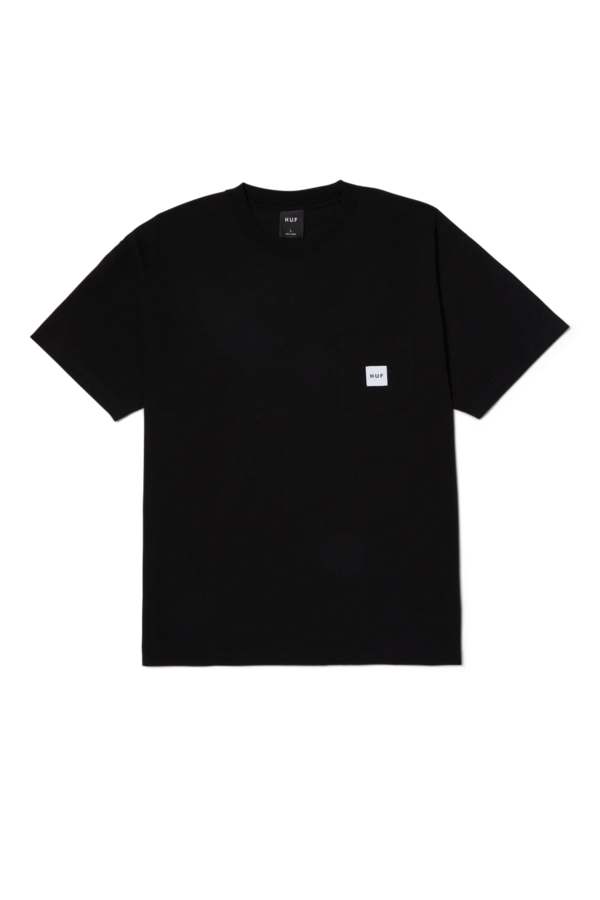 Polera HUF SET Box Logo Pocket Negra