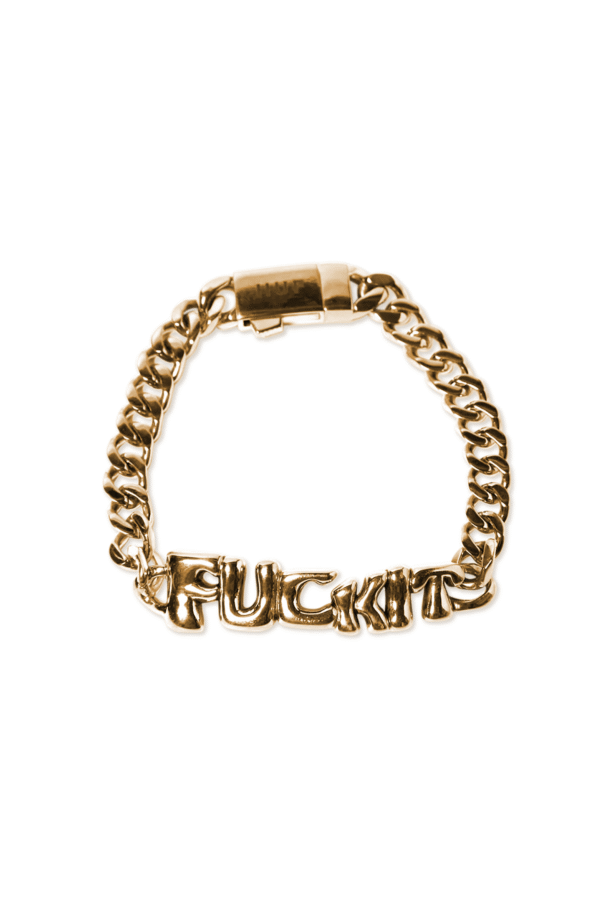 Pulsera HUF Fuck It Warped Gold