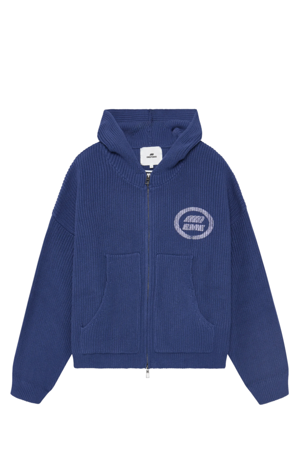 Sweater Emestudios Full Zip Anon Indigo Knit