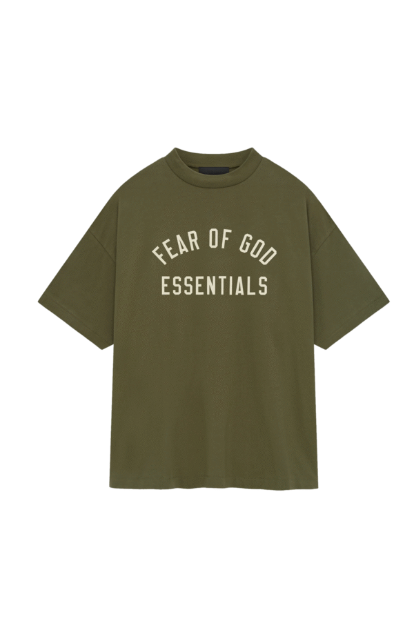 Polera Fear of God Essentials Jersey Crewneck Military